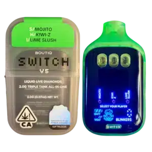 Boutiq switch V5 3 in 1 disposable vape pen sativa hybrid indica